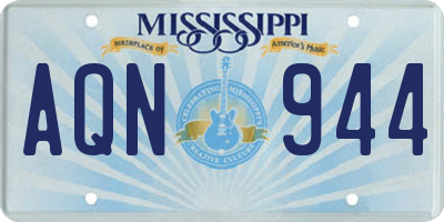 MS license plate AQN944