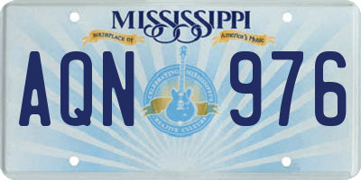 MS license plate AQN976