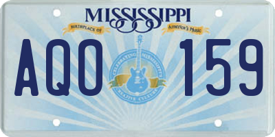 MS license plate AQO159