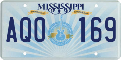 MS license plate AQO169
