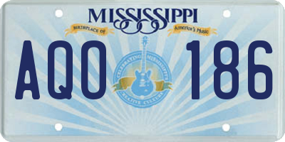 MS license plate AQO186