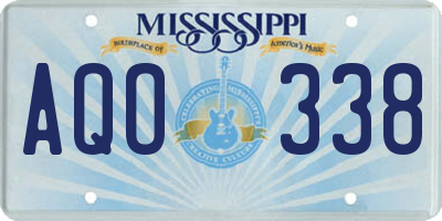 MS license plate AQO338