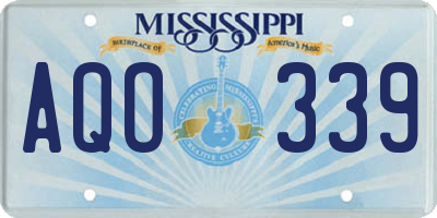 MS license plate AQO339
