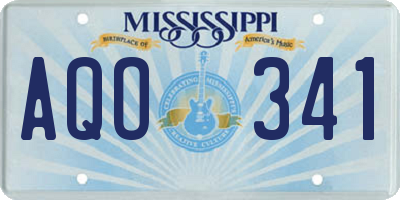 MS license plate AQO341