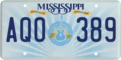 MS license plate AQO389