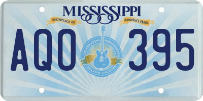 MS license plate AQO395