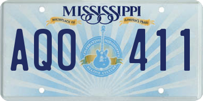 MS license plate AQO411