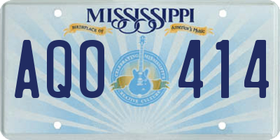 MS license plate AQO414