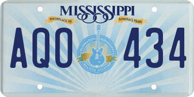 MS license plate AQO434