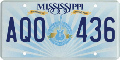 MS license plate AQO436