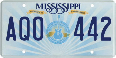 MS license plate AQO442
