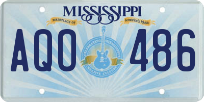 MS license plate AQO486