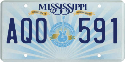 MS license plate AQO591