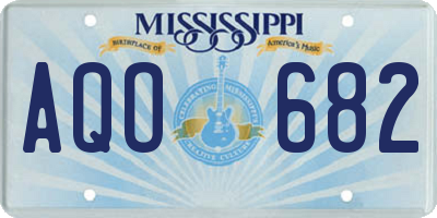 MS license plate AQO682