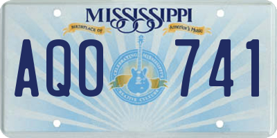 MS license plate AQO741