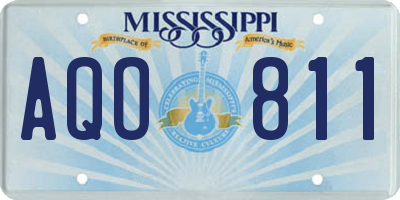 MS license plate AQO811