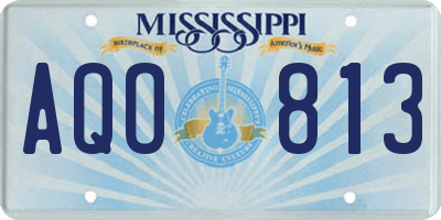 MS license plate AQO813