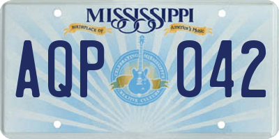 MS license plate AQP042