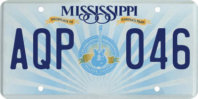 MS license plate AQP046
