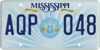MS license plate AQP048