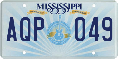 MS license plate AQP049