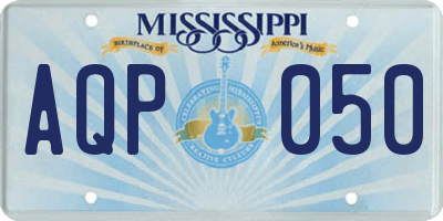 MS license plate AQP050