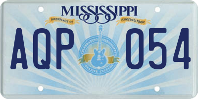 MS license plate AQP054
