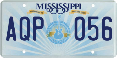 MS license plate AQP056