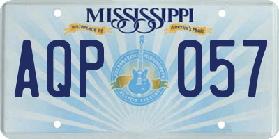 MS license plate AQP057