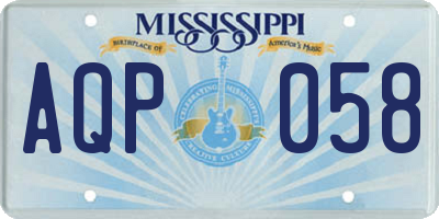 MS license plate AQP058
