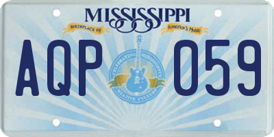 MS license plate AQP059