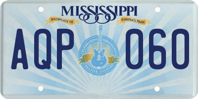 MS license plate AQP060