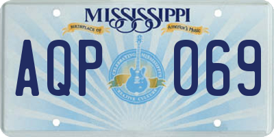 MS license plate AQP069
