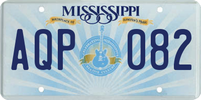 MS license plate AQP082