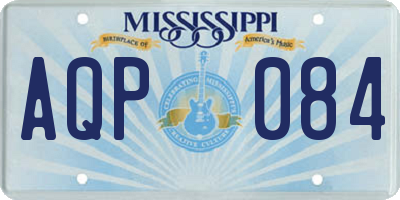 MS license plate AQP084