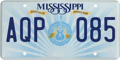 MS license plate AQP085