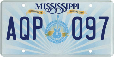 MS license plate AQP097