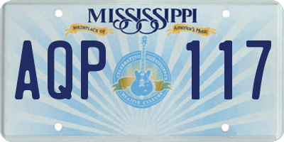 MS license plate AQP117