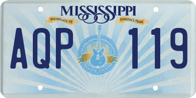 MS license plate AQP119