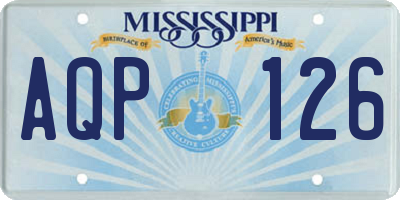 MS license plate AQP126