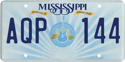 MS license plate AQP144