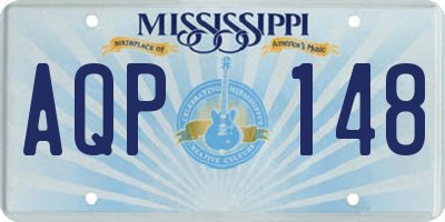 MS license plate AQP148
