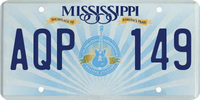 MS license plate AQP149