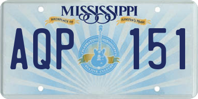 MS license plate AQP151