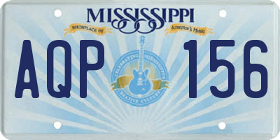MS license plate AQP156