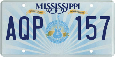 MS license plate AQP157
