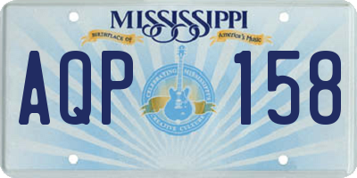 MS license plate AQP158