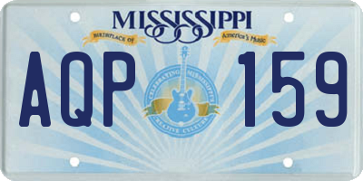 MS license plate AQP159