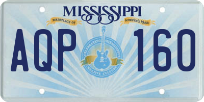MS license plate AQP160