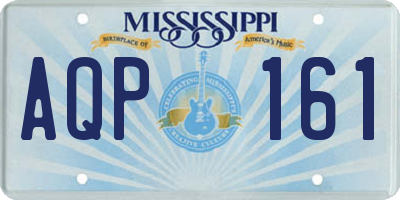 MS license plate AQP161